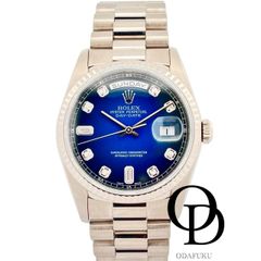 【ODAFUKU】【おだ福】【オダフク】【おだふく】ROLEX ロレックス 18239 デイデイト36 daydate36 ブルー・グラデーション/ダイヤモンド Blue Gradation /Diamond メーカー箱 メーカー保証書  メンズ 腕時計