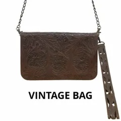 【希少】Vintage ヴィンテージ カービング風バッグ　彫刻　★ ■■