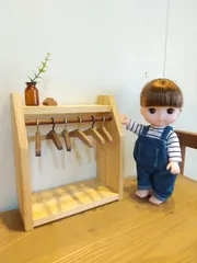 こぐまちゃん　人形用木製クローゼット　レミン＆ソラン　ハンドメイド こぐまちゃん様専用 人形用木製クローゼット レミン＆ソラン