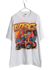 【お得なクーポン配布中!】 00s URC レーシング クラブ 両面 プリント 半袖 Tシャツ メンズ XL / オールド イラスト スポンサー ロゴ バックプリント 白 大きいサイズ