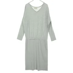 美品 UNITED ARROWS TOKYO ユナイテッドアローズトウキョウ 長袖 ロングワンピース グレー レディース 古着