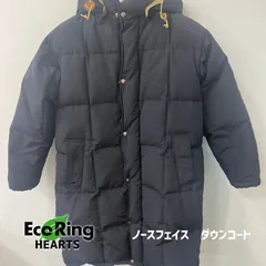 茶タグ 80S ノースフェイス ダウン ネイビー M（実寸L）サイズ
