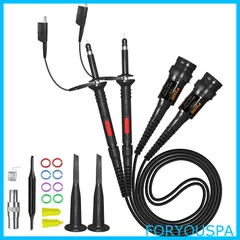 【在庫処分】Cleqee オシロスコープ プローブ 200MHz 完全絶縁BNCエンドプローブ アクセサリキット 1X 10X P2200