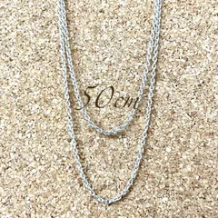 【50cm】小豆 ケーブルチェーン ネックレス sv925