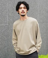 新品 未使用 JIGGYS SHOP(ジギーズショップ)ロンT クルーネック ルーズシルエット 217414 ヘーゼルアッシュ