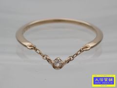 ETE エテ K10 イエローゴールド ダイヤリング 0.01ct 5号 0.55g 中古A- 【送料無料】 C-9419【質屋出品】