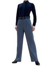 0013-3 スタンダードパンツ グレー  メンズ 社交ダンス 秋冬