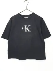 レディース 古着 90s USA製 ck Calvin Klein Jeans ロゴ Tシャツ M 古着 