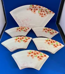 たち吉/橘吉 雲錦 取り皿　扇型皿　桜　もみじ　計6枚