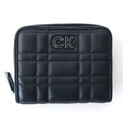 カルバンクライン 二つ折り財布 レディース ブラック 黒 ラウンドZIP CKロゴ コンパクト財布 K60K610003BAX
