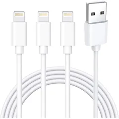 【新品】 iphone 充電ケーブル 純正 ライトニングケーブル 2m*3本セット 充電コード アイフォン充電 ケーブル あいふぉん lightning ケーブル 人気 高速 ランキング 急速 充電器 高耐久 断線防止 急速データ転送for iPhone1 0