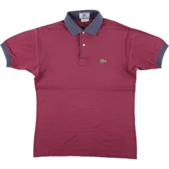 古着 70~80年代 ラコステ LACOSTE IZOD 半袖 ボーダー ポロシャツ メンズS相当 ヴィンテージ/eaa566018のサムネイル