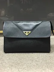 美品！格安！イヴサンローラン YSLロゴ レザー クラッチバッグ セカンドバッグ