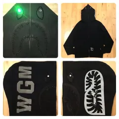 APE BAPE SHALL NEVER スワロフスキー　スウェット　パーカー A BATHING APE アベイシングエイプ 90S 初期 shall never kill