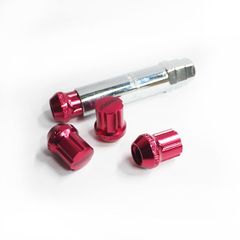 【RAYS正規品】レイズ ジュラナット ギアタイプ 単品４個 M12ｘP1.25 レッドアルマイト ／アルミナット