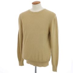【新品】ヤコブコーエン JACOB COHEN ハイゲージ コットン クルーネック プルオーバーニット ダークベージュ【サイズL】【メンズ】