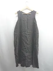 ◇ ⊃ 無印良品 きれいめいカジュアル系 半袖 ノースリーブワンピース サイズS グレー系 レディース E  【1507080002867】