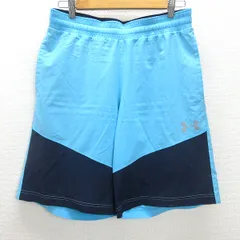 G■アンダーアーマー/UNDER ARMOUR ハーフパンツ/トレーニングウェア【L】青/men's/46【中古】■