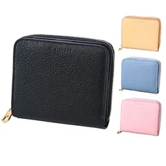 新品 イルビゾンテ 二つ折り財布 ラウンドファスナー メンズ レディース バケッタレザー ブラック ナチュラル ブルー ピンク SSW003PVX001BK238H