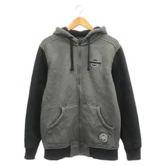 【中古】Harley Davidson　スウェットパーカー　シミ有 サイズM 黒 ハーレーダビットソン[91]