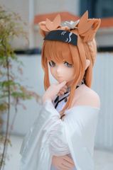 ★即納 全頭マスク カツラ付き NO.698 マスク ドール ヘッドロリータ人形 コスプレ 仮装 変装 着ぐるみ コスチューム kigurumi