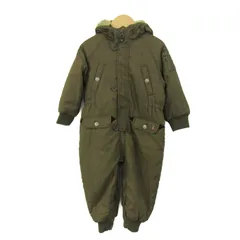 ミキハウス カバーオール ジャケット 中綿 ブルゾン アウター ベビー 男の子用 90サイズ カーキ MIKIHOUSE 【中古】