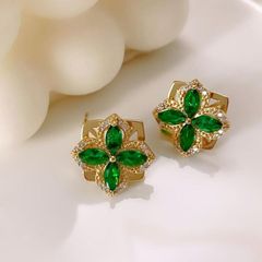 専用になりましたエメラルド＆ダイヤモンド0.4ct K18YGピアス - メルカリ