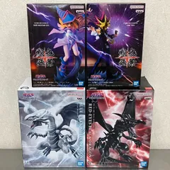 遊戯王 デュエルモンスターズ 戦光絶景 闇遊戯 ブラックマジシャンガール ブルーアイズ レッドアイズ ドラゴン 4体 フィギュア まとめ セット / Yu-Gi-Oh! プライズ
