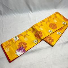 【特価】逸品 美品 えんさが 雪の花 シルエットロマン 幸せを結ぶ帯 リバーシブル 半幅帯 女性 婦人 レディース 和装小物 和装 着物 留袖 訪問着 振袖 浴衣 B102828