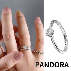 PANDORA Heart Solitaire Ring リング ユウシ 着用 ユウシ 着用】PANDORA Heart Solitaire Ring リング - メルカリ