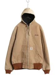 【お得なクーポン配布中!】 雰囲気系 USA製 カーハート アクティブ ジャケット メンズ L 程/ ワーク ダック パーカー 中綿 キルティング ライナー ブルゾン フルジップ