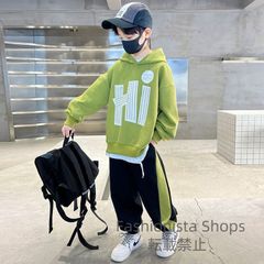 【新品未使用】キッズ ジャージ トレーニングウェア 上下セット 運動着 フード付き ジュニア 男の子 スポーツ カジュアル 春秋 ダンス スポーツウェア 2点セッ cp27