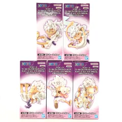 ●BANPRESTO フィギュア 全5種セット 「ワンピース」 ワールドコレクタブルフィギュア-モンキー・D・ルフィ ギア5 SPECIAL-メタリックカラーver. 未開封品