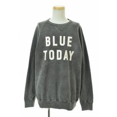 【BLUEBLUE】24SS 1009727 BLUE TODAY ヴィンテージウォッシュ ネック長袖スウェット