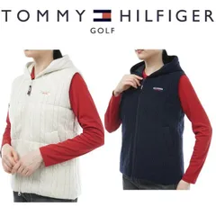 トミーヒルフィガー ゴルフ レディース ベスト ケーブルパテッド ベスト TOMMY HILFIGER GOLF THLA365 オフホワイト(01) ネイビー(30)