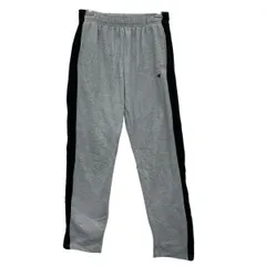 Champion スウェットパンツ M チャンピオン グレー イージーパンツ ライン スポーティー 裏起毛 古着卸 アメリカ仕入 2504-259