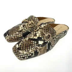 卑弥呼 ヒミコ 表記サイズ:SS バックレス ローファー  ブラウン ビット パイソン  レディース　240001149836