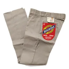 デッドストック 80's 90's USA製 ディッキーズ Dickies 874 D ワークパンツ 灰 (32) グレー アメリカ製 旧タグ オールド フラッシャー付 アメリカ古着 USED  ビンテージ ヴィンテージ