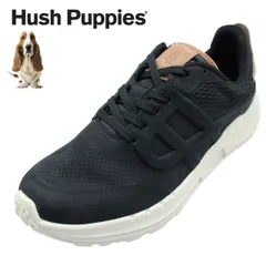 Hush Puppies ハッシュパピー メンズ レザー スニーカー ウォーキングシューズ  HPM10762 10764 紐靴 本革 SEVENTY8 LTHR RUNNER　BOLD BLACK NUBUCKのサムネイル