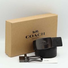 COACHコーチ新品正規品リバーシブルレザーベルト 回転バックル2個