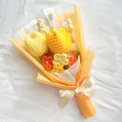 枯れない花束　枯れない花　毛糸の花束　チューリップ　すずらん　ラベンダー　勿忘草　ブーケ　プレゼント　ギフト　卒業式　編み物　毛糸　【受注生産(カラー変更可能)】