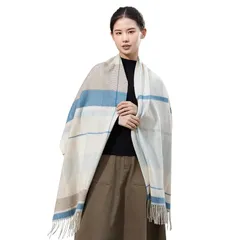 Utukky カシミヤマフラー レディース カシミヤ100％ チェック柄 カシミヤストール 内モンゴル産高級カシミヤ スカーフ 大判 厚手マフラー 冬 防寒 ふんわり 誕生日 結婚式 クリスマス プレゼント 贈り物 男女兼用