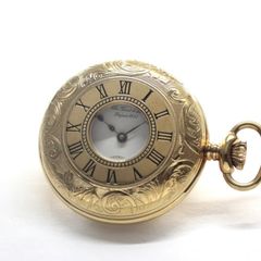 絶版モデルのティソ（TISSOT）/ ハーフハンター /手巻き式 /ゴールドカラー / 懐中時計 / tissot-1028