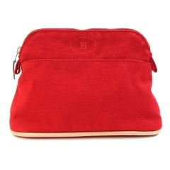  エルメス ポーチ ボリードポーチPM レッド レザー