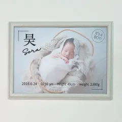 世界に一つの「命名書」　ベビーポスター　名前入れ　ニューボーンフォト　トレーシングペーパーアイテム　横　【送料無料】