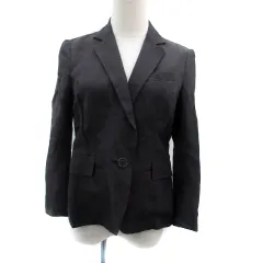 ポールバイポールスミス Paul by PAUL SMITH テーラードジャケット シングル ミドル丈 麻 リネン 40 チャコールグレー /HO28のサムネイル