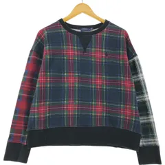 古着 ラルフローレン Ralph Lauren POLO RALPH LAUREN チェック柄 ワンポイントロゴスウェットシャツ トレーナー メンズM相当/eaa531899