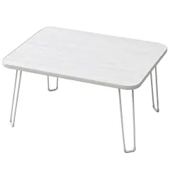 【在庫セール】完成品 一人暮らし 簡易タイプ ホワイト 折れ脚 ミニ コンパクト 幅45×奥行30×高さ20cm MLT-4530(GWH) 折りたたみ ローテーブル 山善(YAMAZEN)