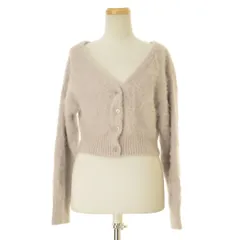 【SNIDEL】SWNT234066 フォックスファーショート長袖カーディガン