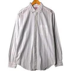 古着 ブルックスブラザーズ Brooks Brothers Est.1818 ストライプ柄 長袖 シャツ メンズL相当/eaa567417